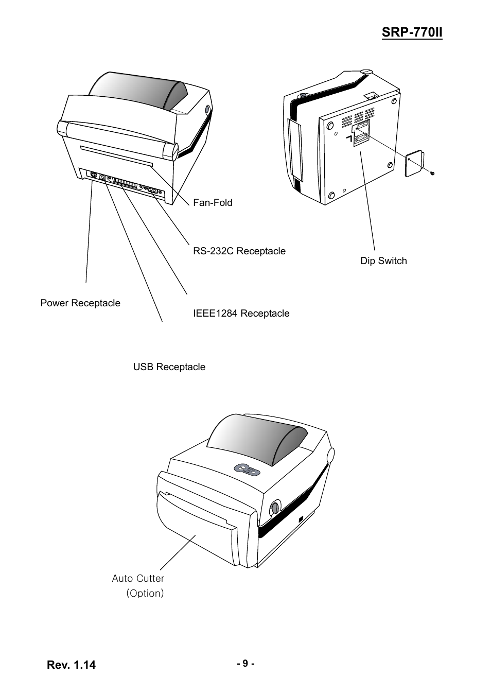 Installation & usage, Srp-770ii, Rev. 1.14 | BIXOLON label printer SRP-770II User Manual | Page 9 / 25