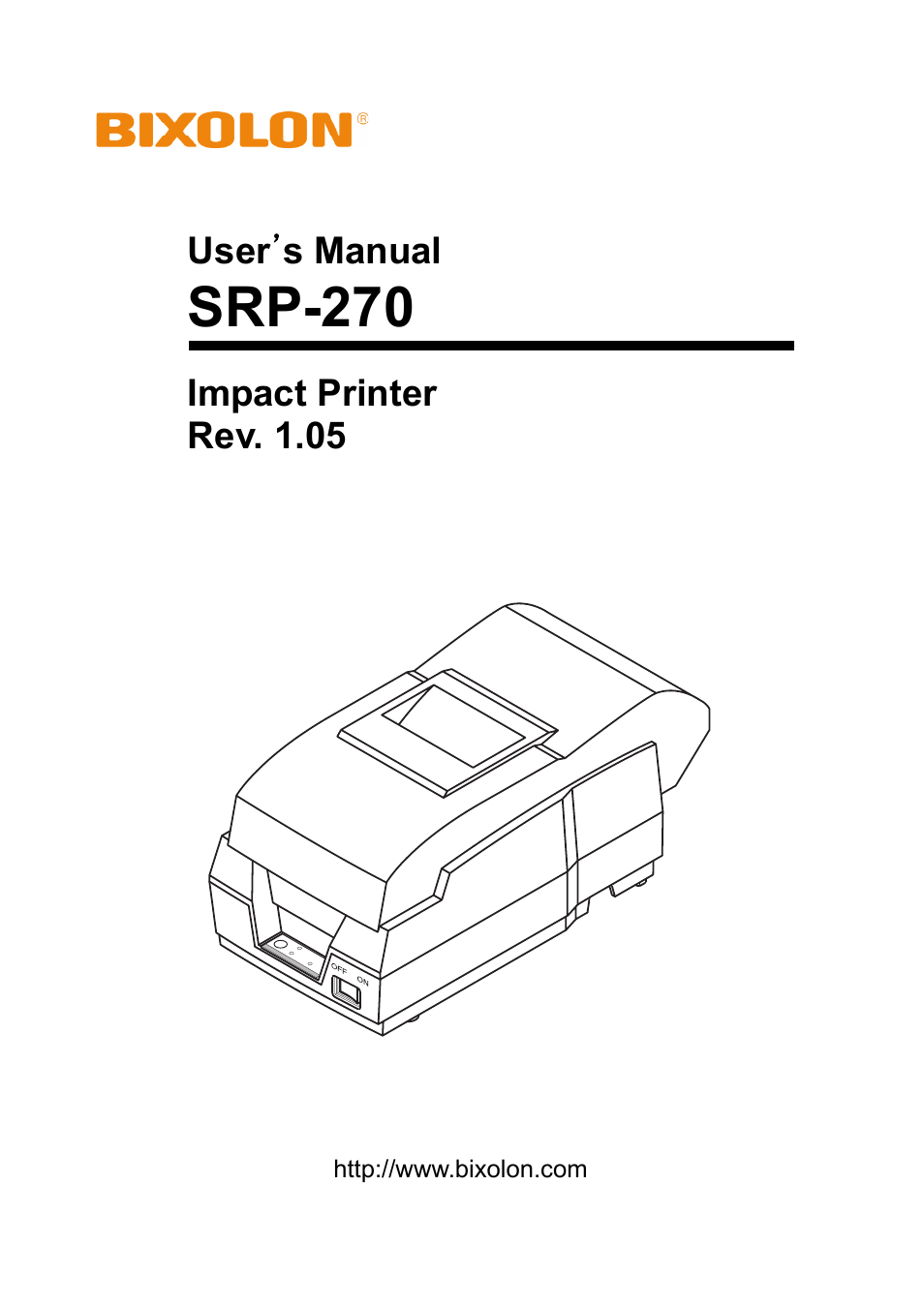 BIXOLON SRP-270 User Manual | 31 pages