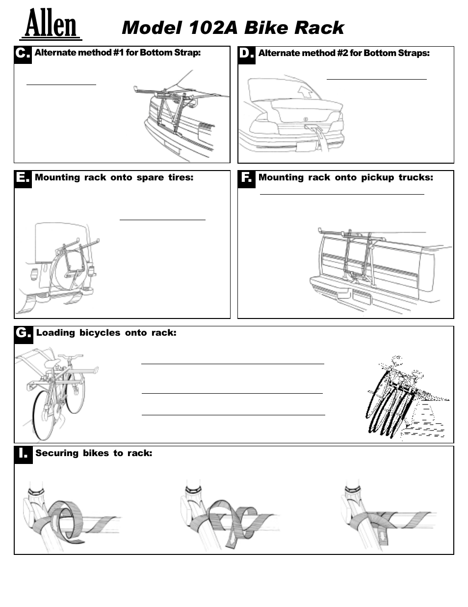 Allen, Model 102a bike rack | Allen Sports 102AB User Manual | Page 2 / 2