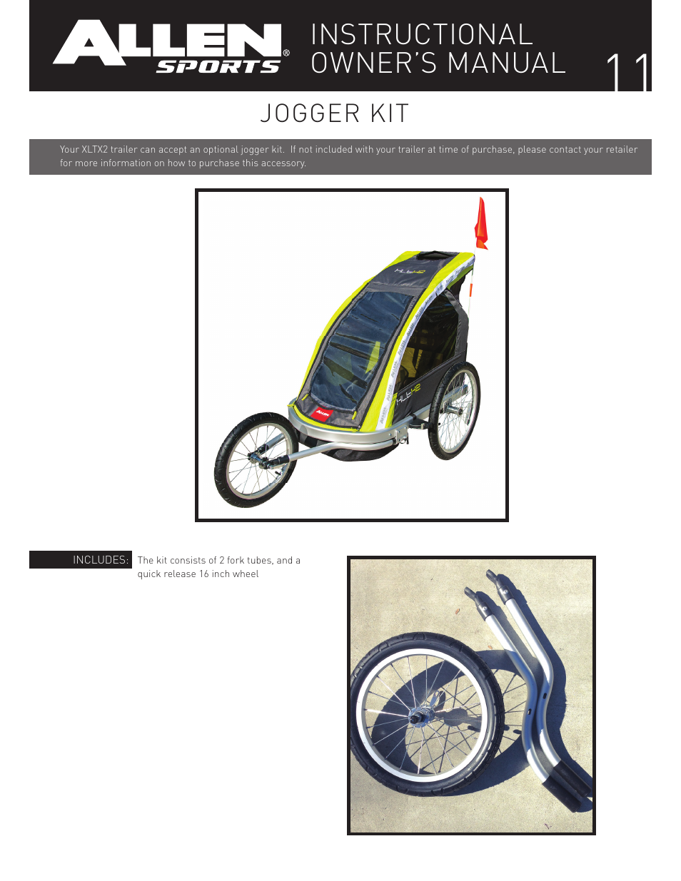 Instructional owner’s manual | Allen Sports XLT-X2 User Manual | Page 11 / 13