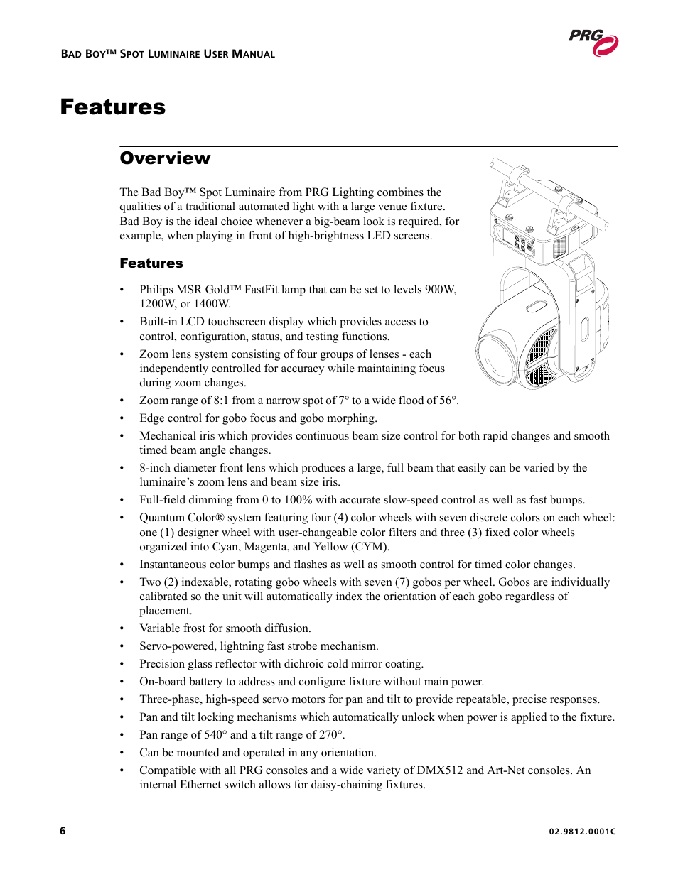 Features, Overview | Bad Boy Mowers BAD BOY 02.9812.0001C User Manual | Page 16 / 102