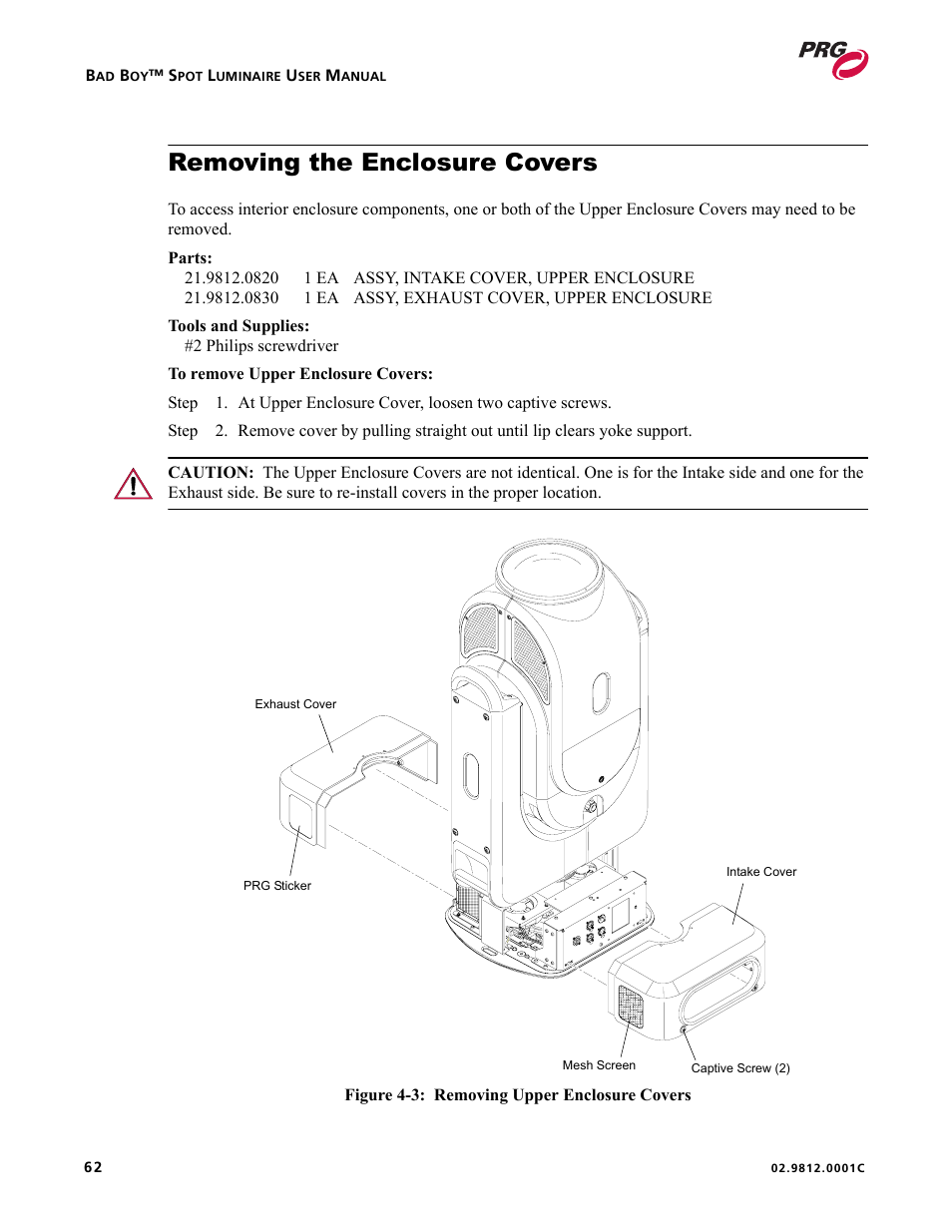 Removing the enclosure covers | Bad Boy Mowers BAD BOY 02.9812.0001C User Manual | Page 72 / 102