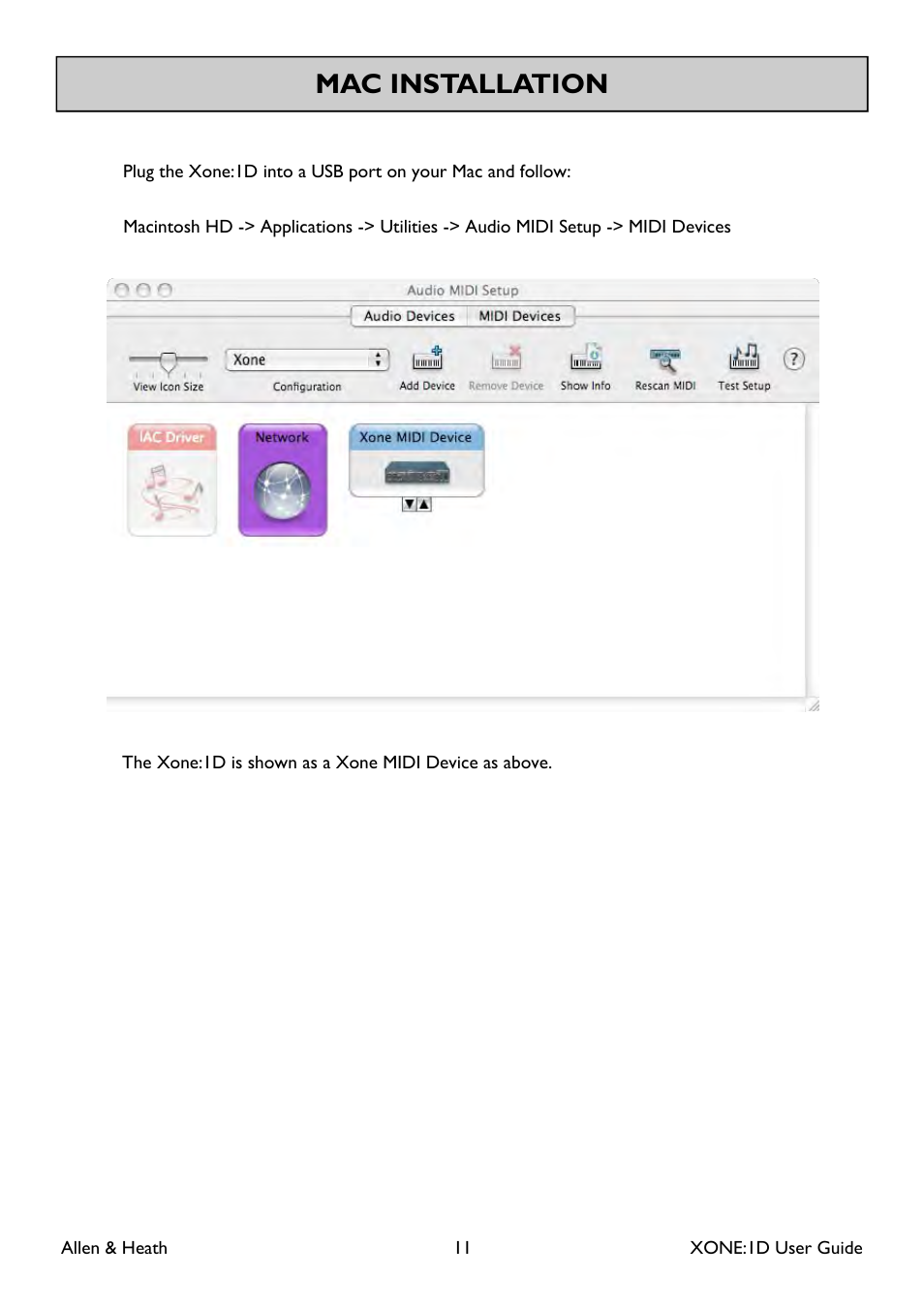 Mac installation | Allen&Heath XONE:1D User Guide User Manual | Page 11 / 14
