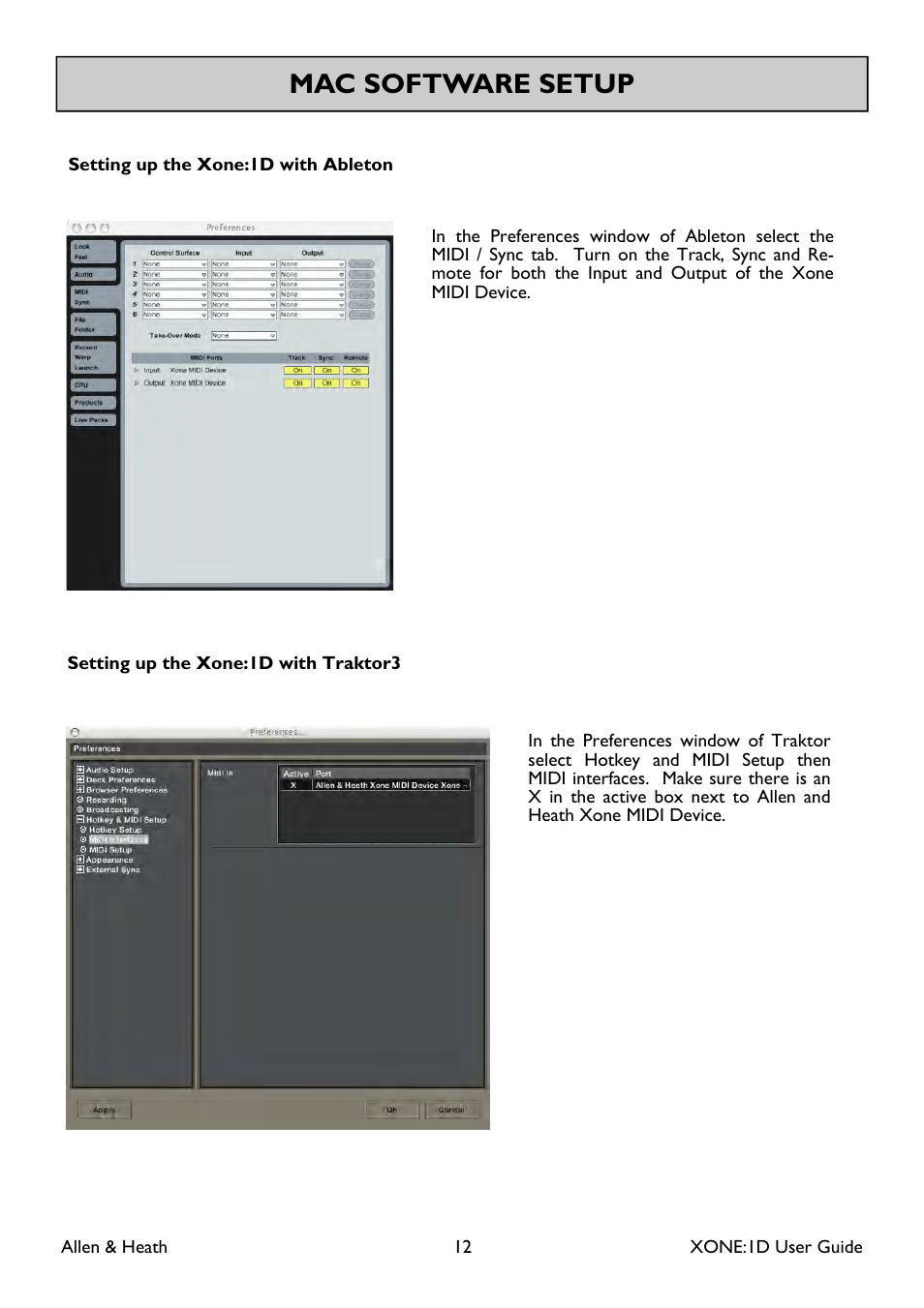 Mac software setup | Allen&Heath XONE:1D User Guide User Manual | Page 12 / 14