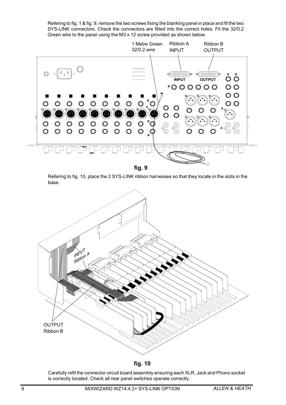 Fig. 9, Fig. 10 | Allen&Heath W21442-SL1 User Manual | Page 8 / 12