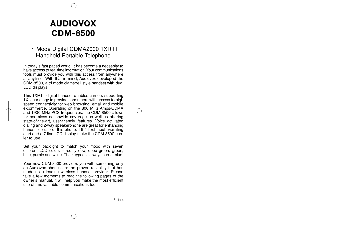 Bretford CDM-8500 User Manual | 77 pages