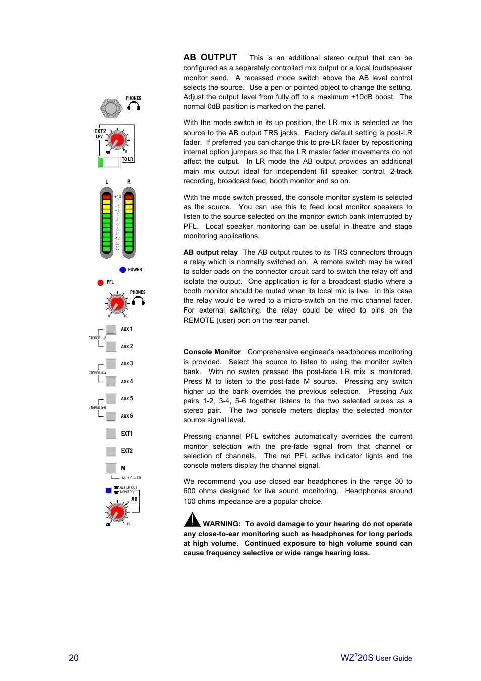 Ab output | Allen&Heath MIXWIZARD3 20S User Manual | Page 20 / 32