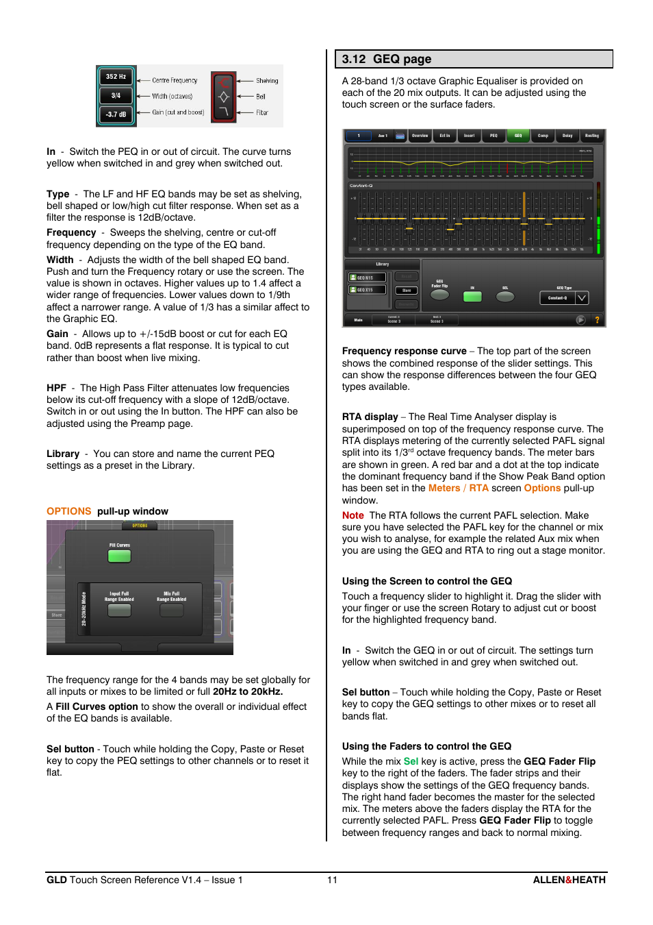 Allen&Heath GLD-112 Reference Guide User Manual | Page 11 / 55