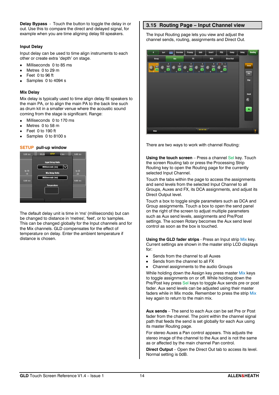 Routing | Allen&Heath GLD-112 Reference Guide User Manual | Page 14 / 55
