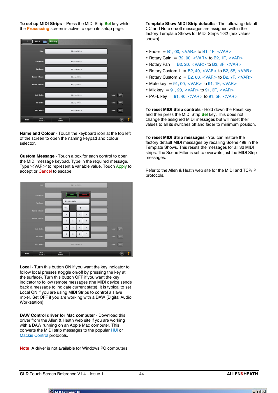 Allen&Heath GLD-112 Reference Guide User Manual | Page 44 / 55