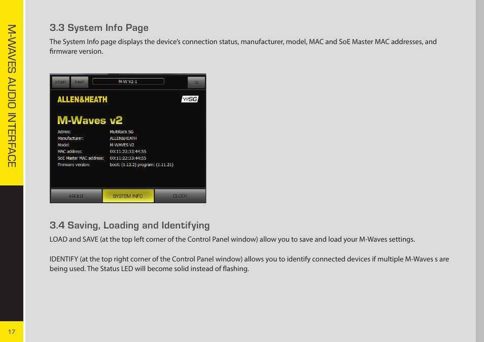 4 saving, loading and identifying | Allen&Heath WAVES User Guide User Manual | Page 17 / 19