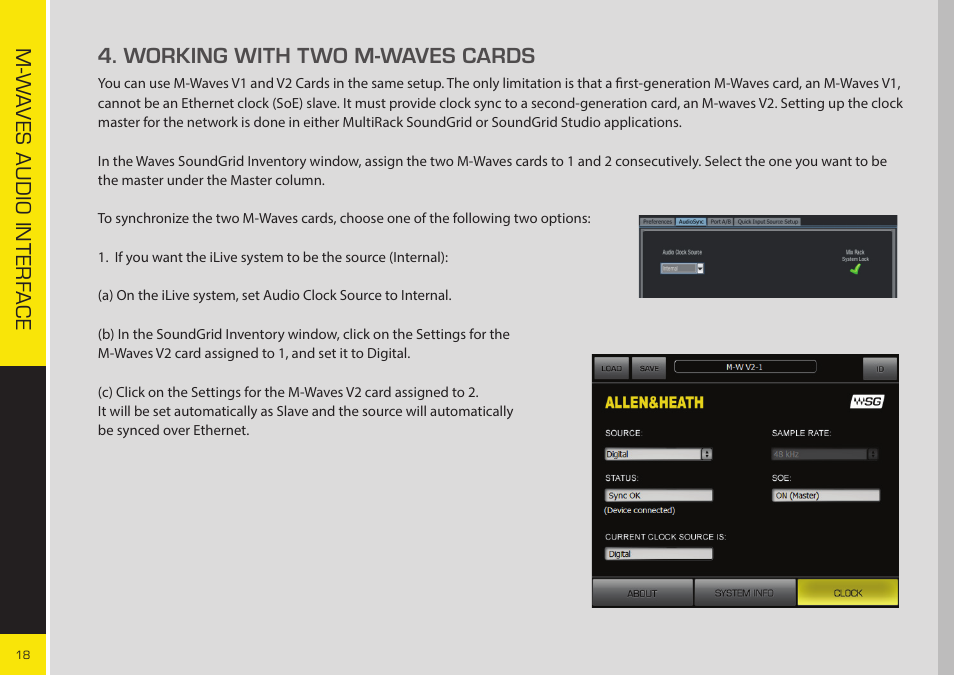 Working with two m-waves cards | Allen&Heath WAVES User Guide User Manual | Page 18 / 19