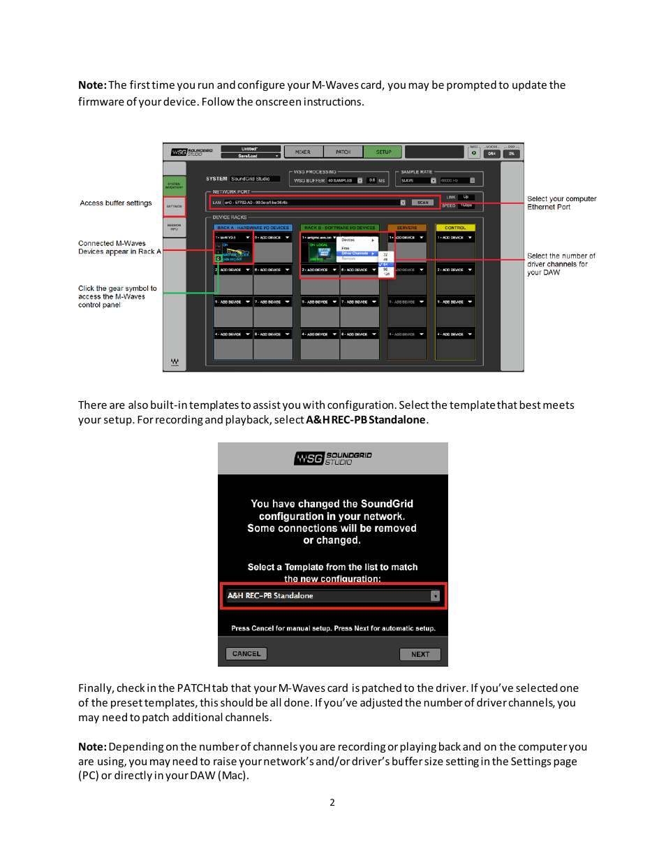 Allen&Heath WAVES Quick Start User Manual | Page 2 / 3