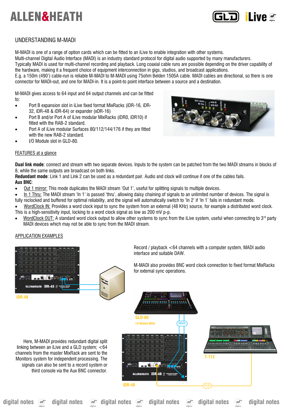 Allen&Heath M-MADI User Manual | 4 pages