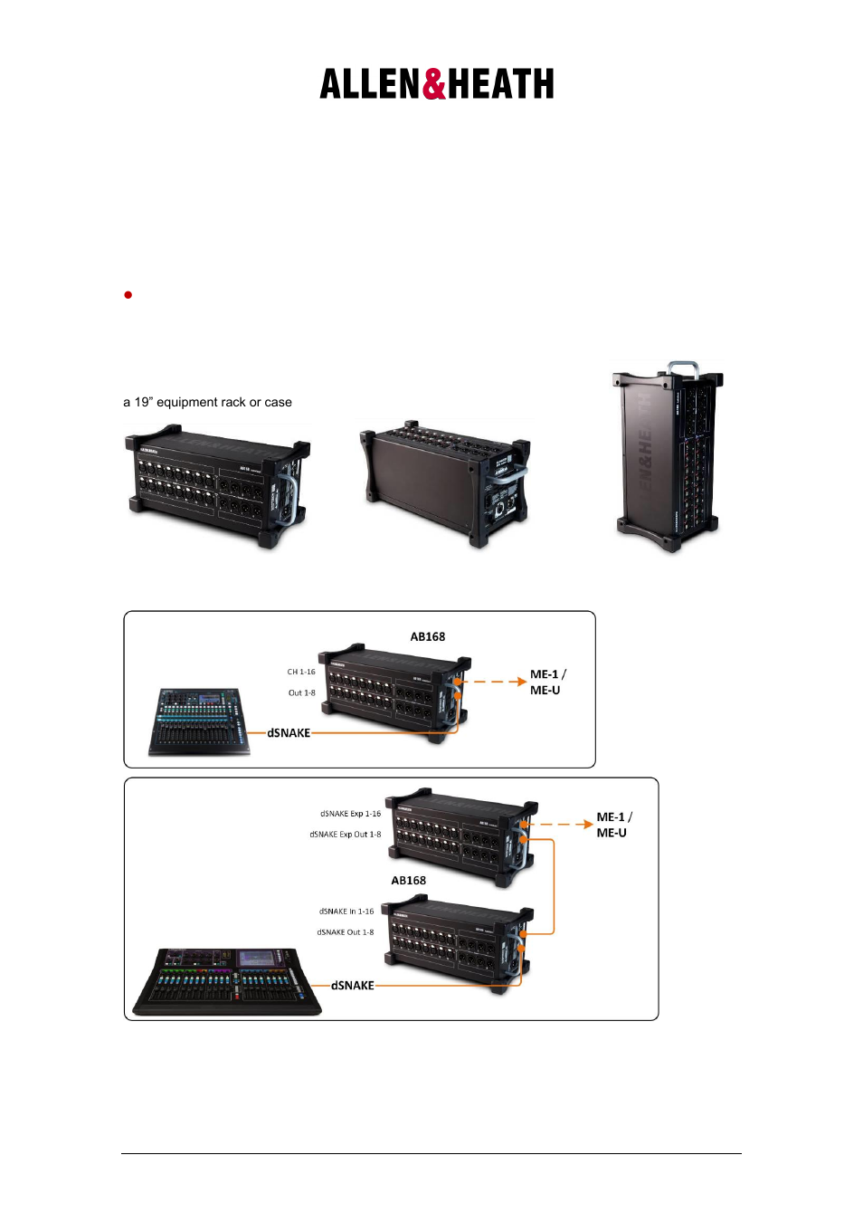 Allen&Heath AB168 User Manual | 2 pages