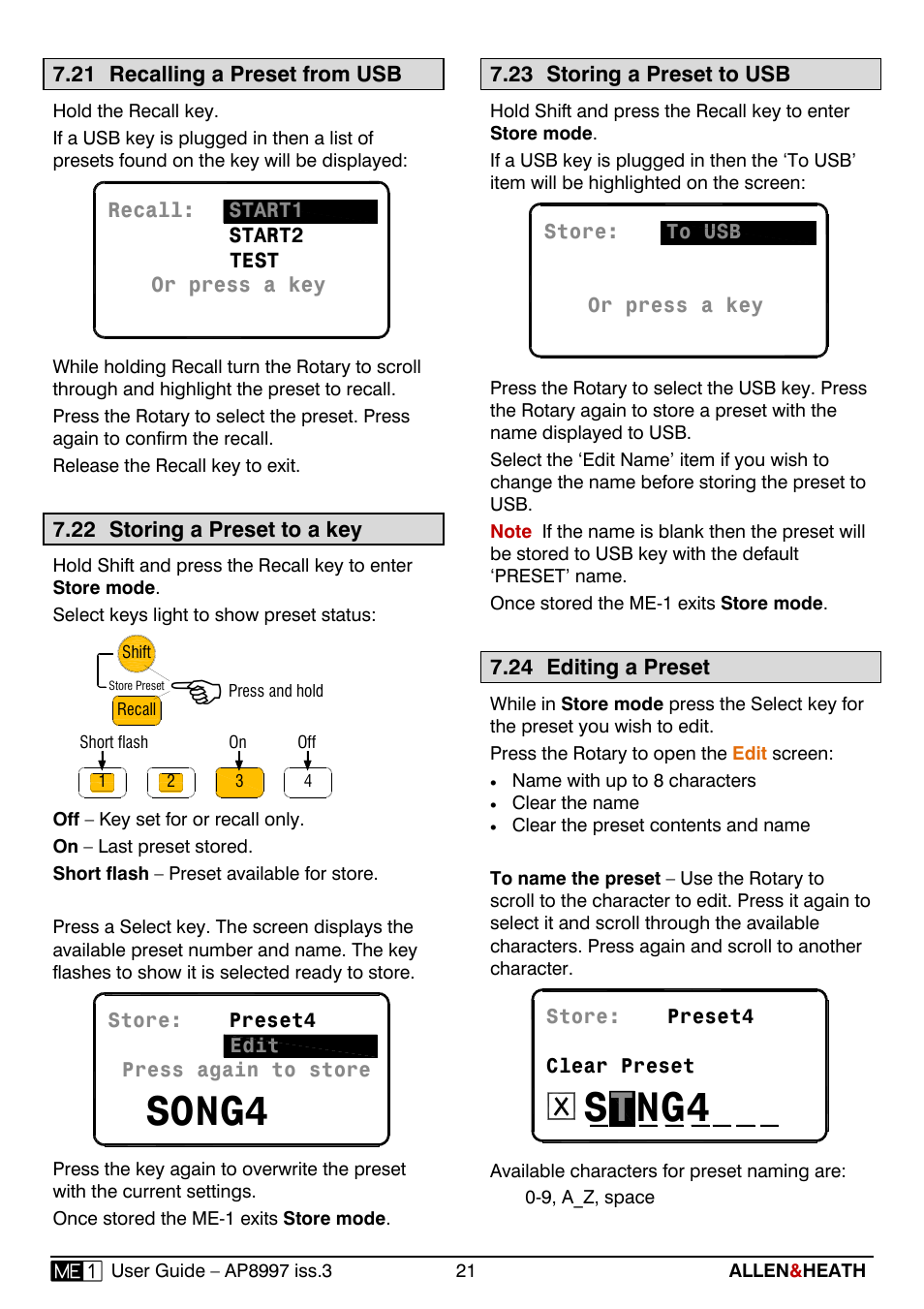 Song4 | Allen&Heath ME-1 User Manual | Page 21 / 32