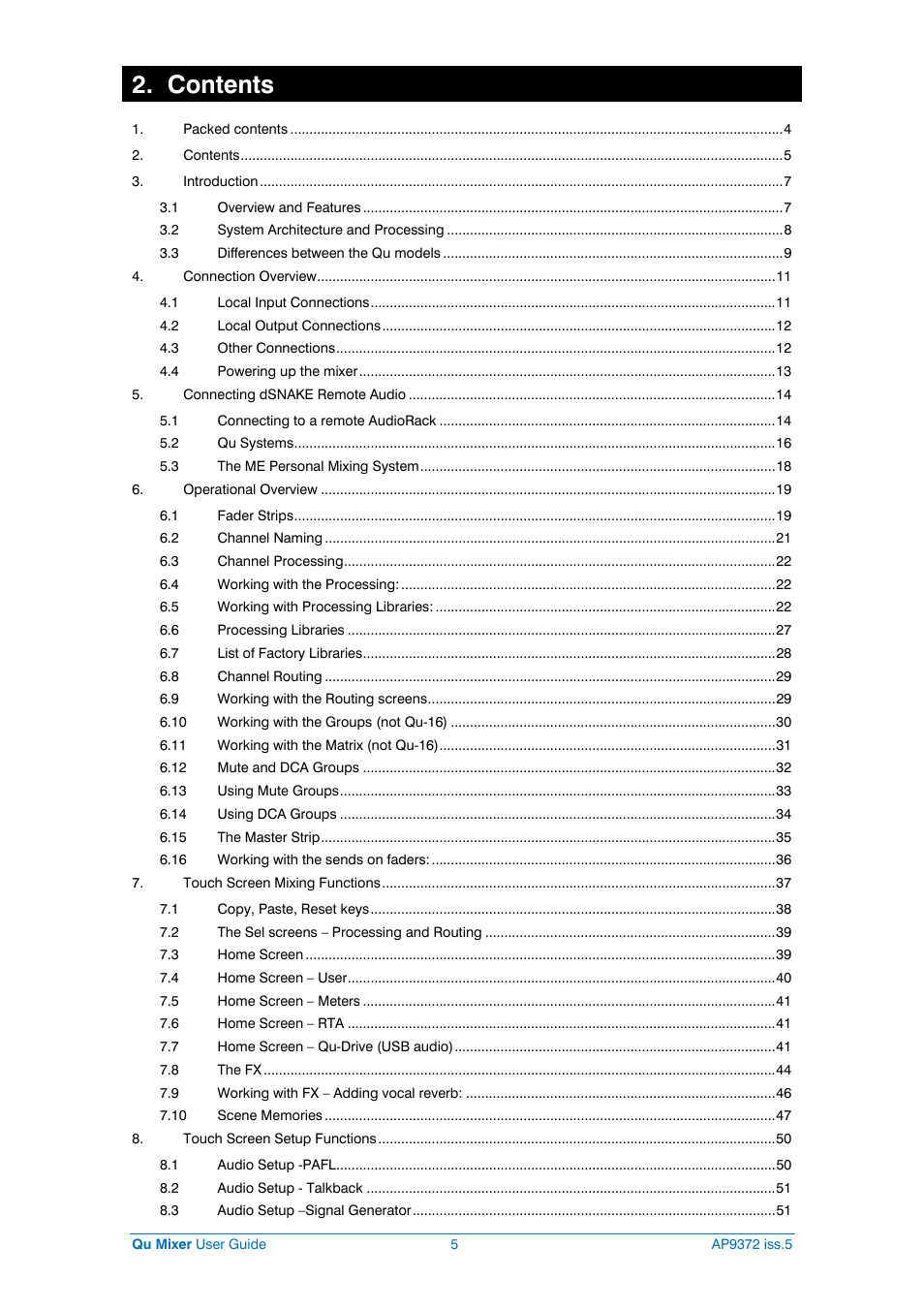 Allen&Heath Qu-32 User Manual | Page 5 / 72