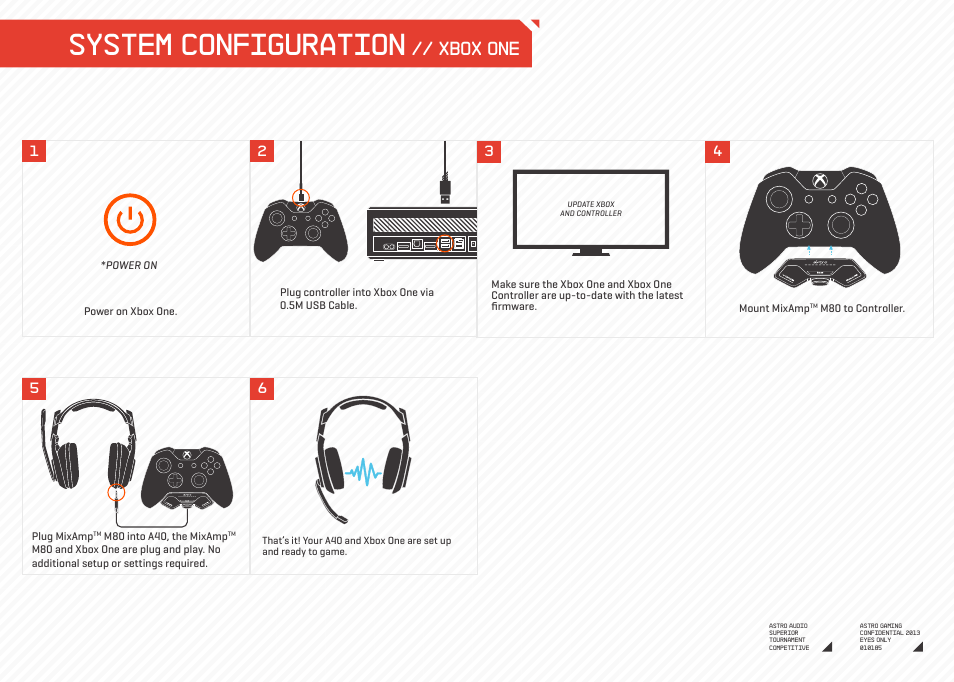 System configuration, Xbox one | Astro Gaming A40/M80 User Manual | Page 4 / 12