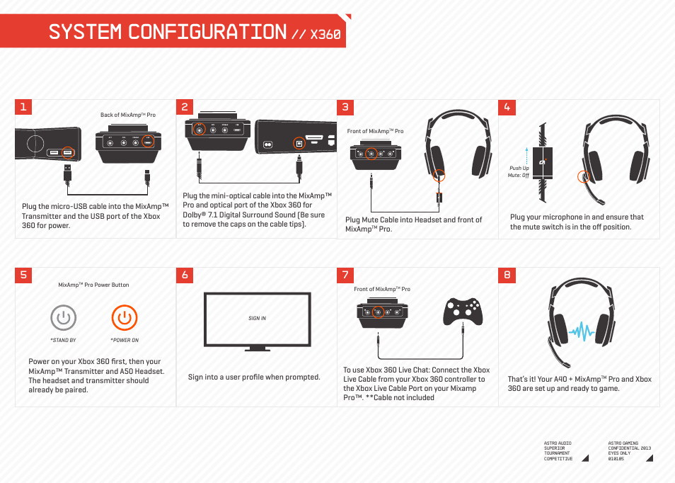 System configuration, X360 | Astro Gaming A40/MixAmp Pro User Manual | Page 6 / 14