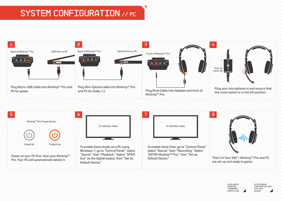 System configuration | Astro Gaming A40/MixAmp Pro User Manual | Page 7 / 14