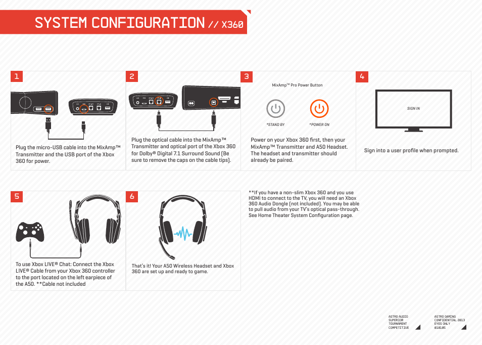 System configuration, X360 | Astro Gaming A50 ASTRO User Manual | Page 6 / 19