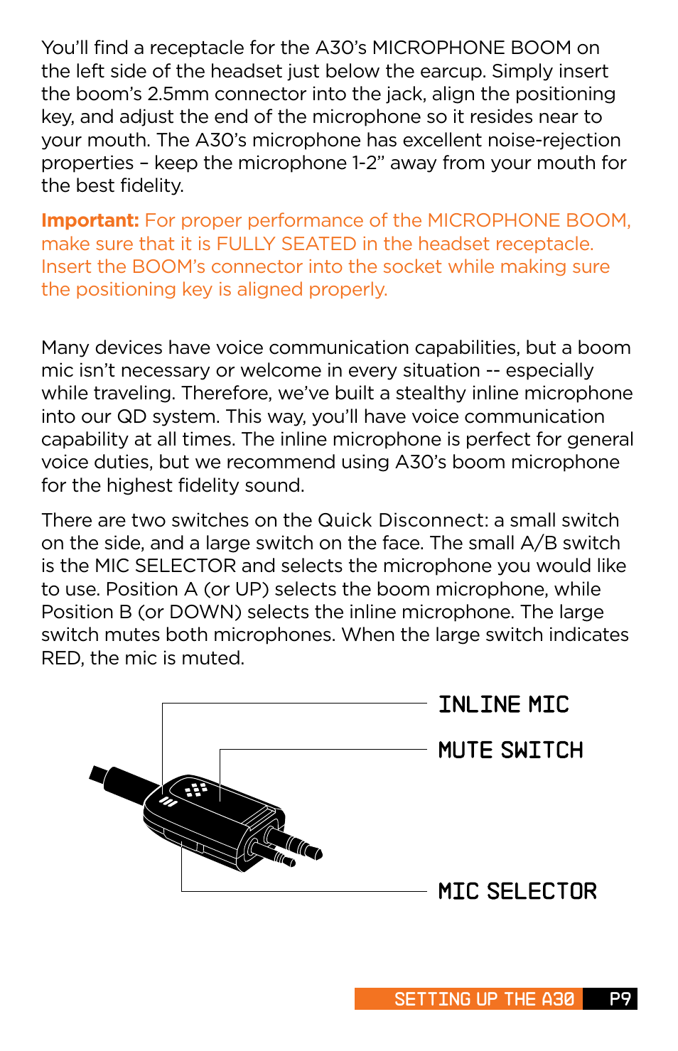 Astro Gaming A30 User Manual | Page 9 / 16