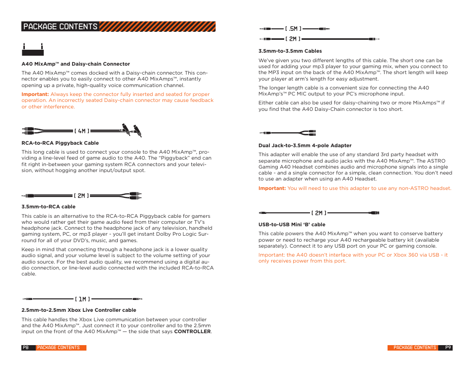 Package contents | Astro Gaming MixAmp User Manual | Page 5 / 13