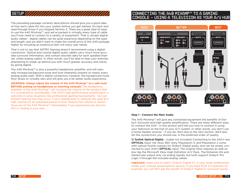 Setup | Astro Gaming MixAmp User Manual | Page 6 / 13