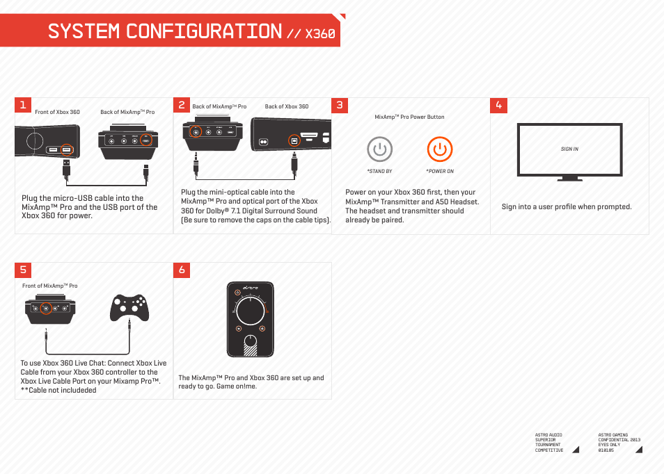 System configuration, X360 | Astro Gaming Mixamp Pro User Manual | Page 6 / 13