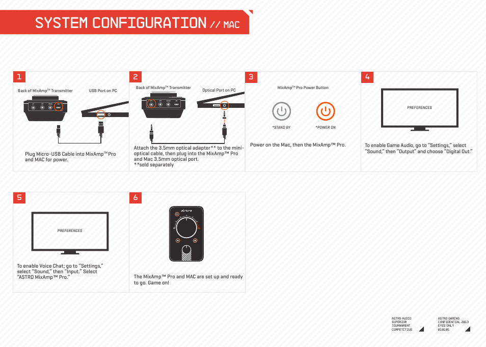 System configuration | Astro Gaming Mixamp Pro User Manual | Page 8 / 13