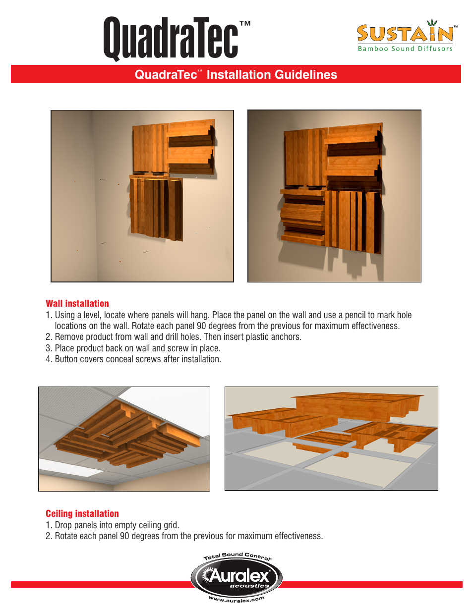 Quadratec | Auralex QuadraTec User Manual | Page 2 / 2