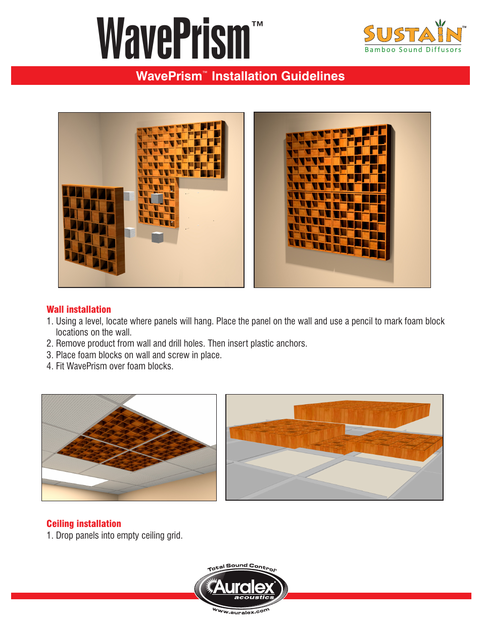 Waveprism | Auralex WavePrism User Manual | Page 2 / 2