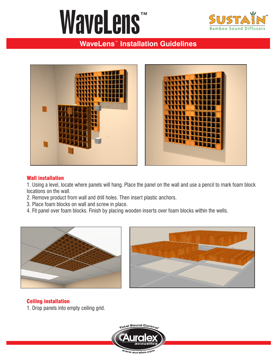 Wavelens | Auralex WaveLens User Manual | Page 2 / 2