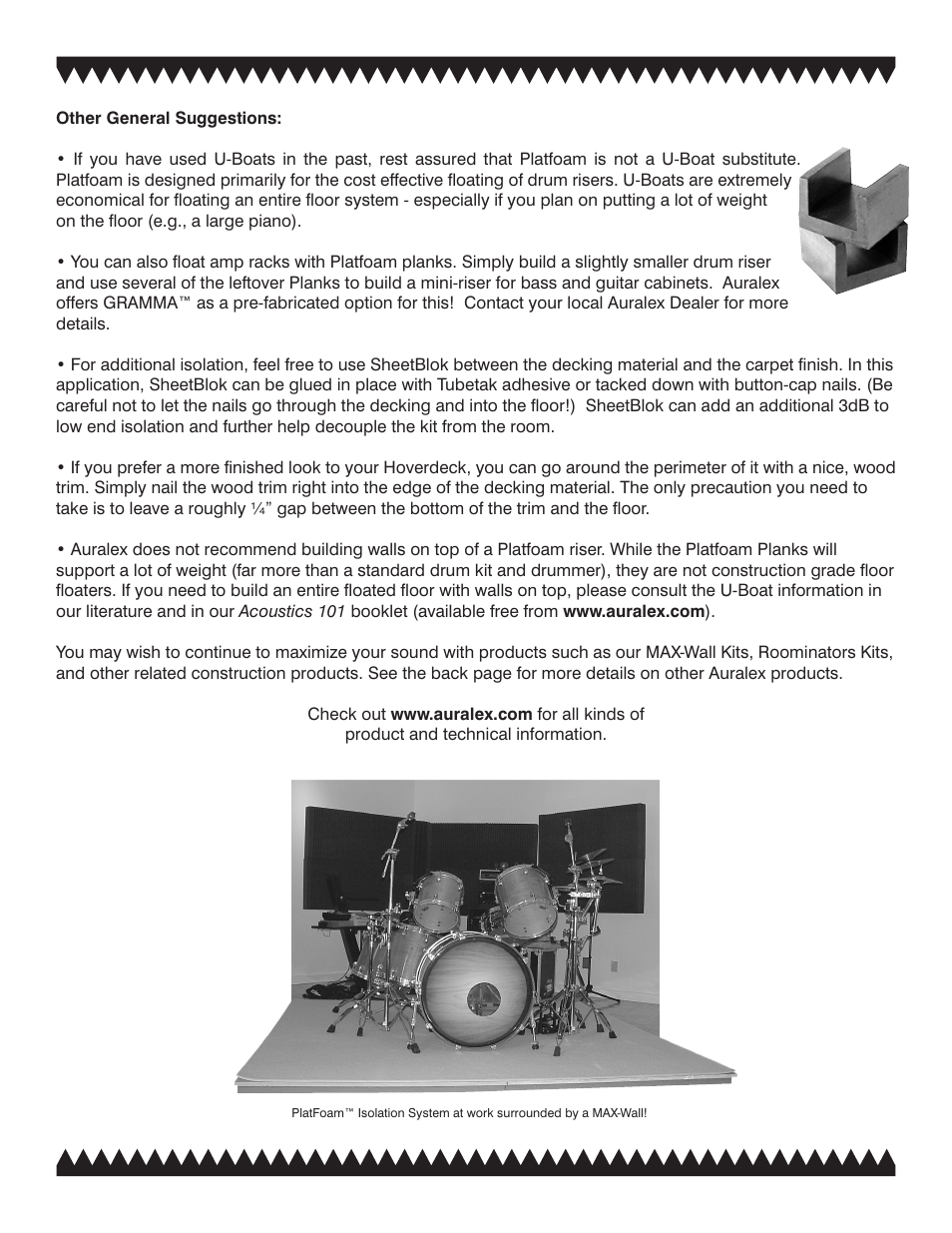 Auralex PlatFoam User Manual | Page 3 / 3