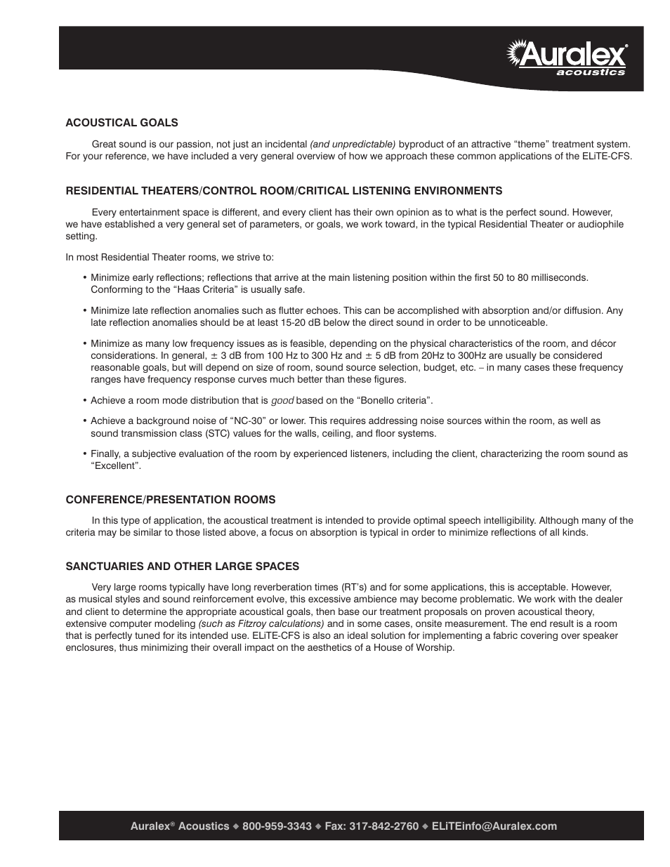 Auralex ELiTE Custom Fabric System Reference Guide User Manual | Page 3 / 11