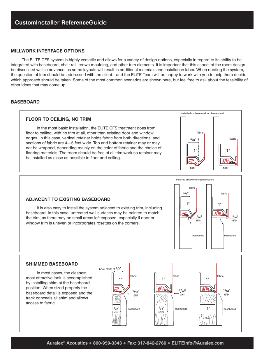 Custom installer reference guide | Auralex ELiTE Custom Fabric System Reference Guide User Manual | Page 8 / 11