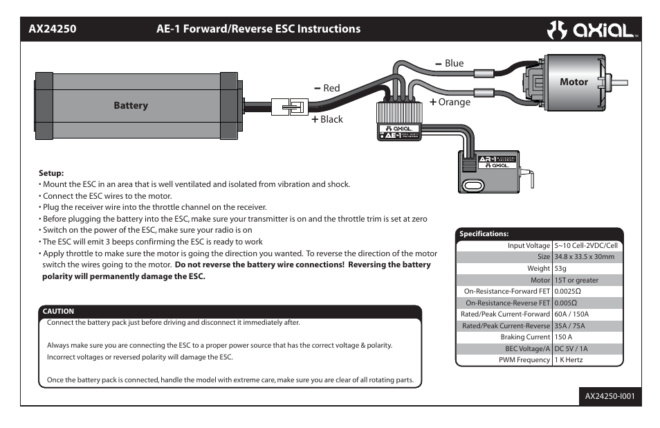 Axial Racing AX24250 User Manual | 1 page