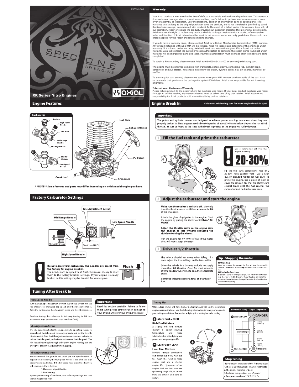 Axial Racing AX0331 User Manual | 2 pages