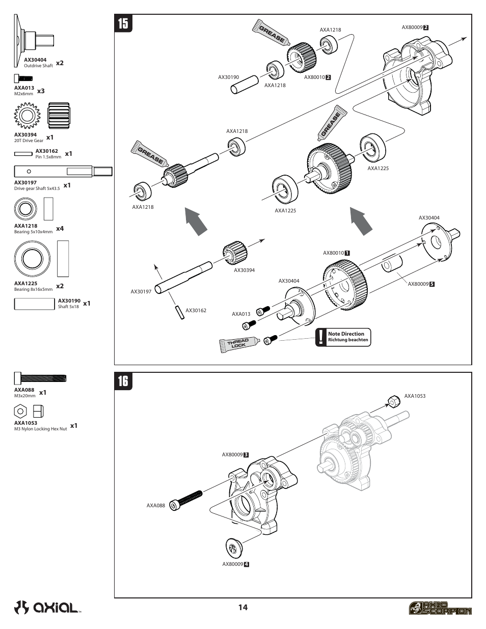 Axial Racing AX90001 User Manual | Page 15 / 36