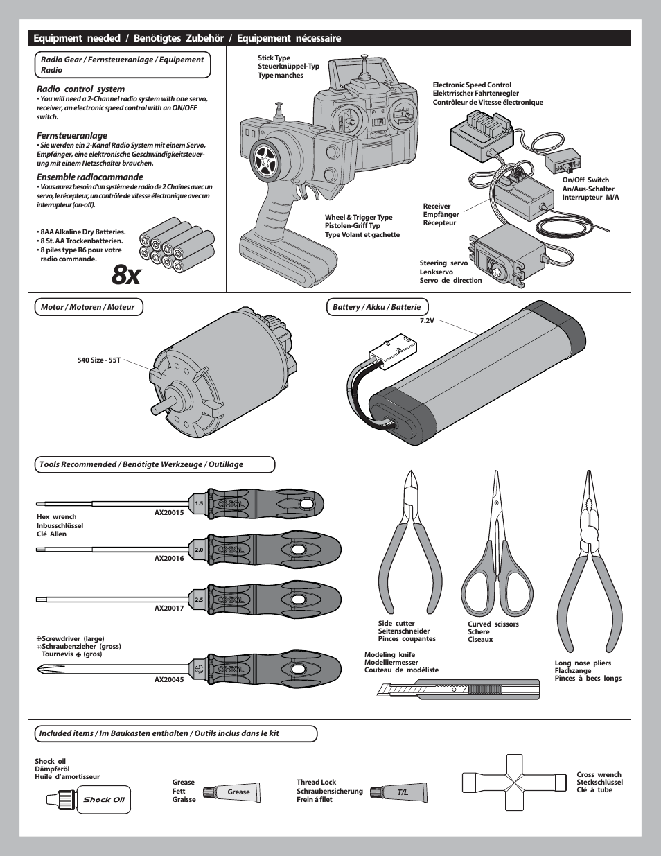 Axial Racing AX90001 User Manual | Page 3 / 36