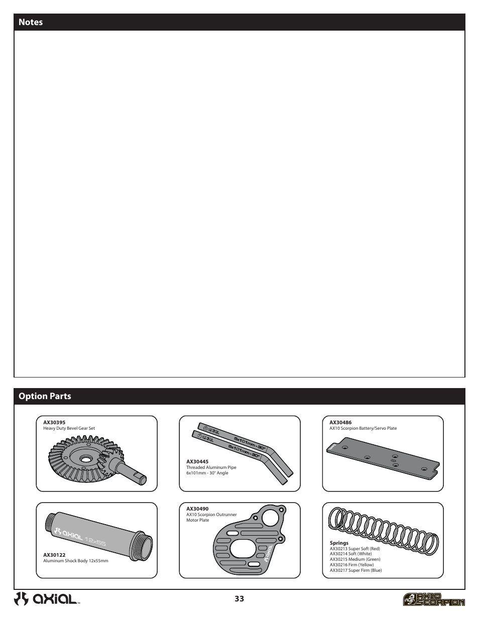 Axial Racing AX90001 User Manual | Page 34 / 36