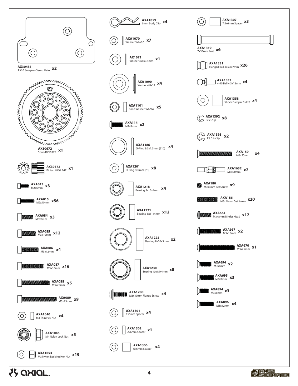 Axial Racing AX90001 User Manual | Page 5 / 36