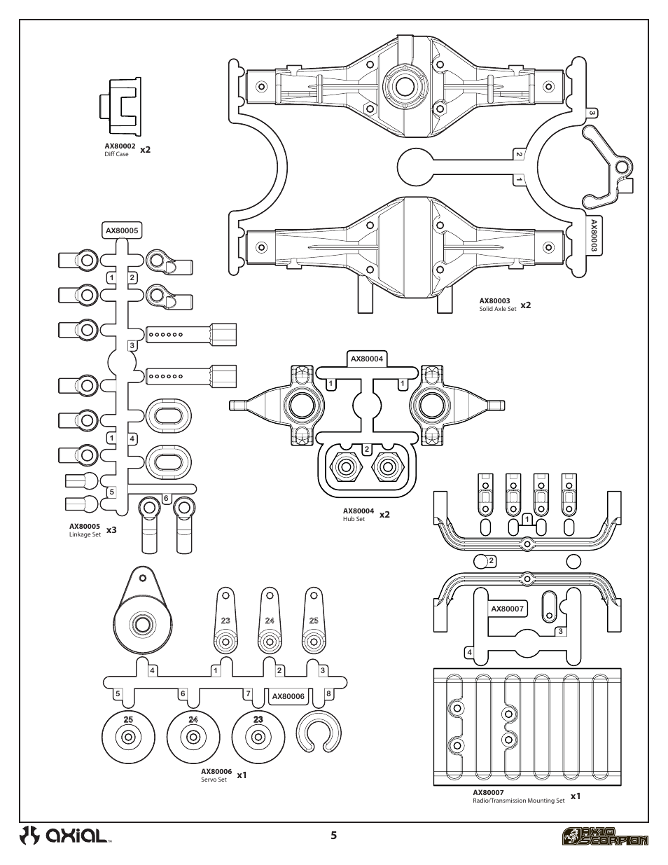 Axial Racing AX90001 User Manual | Page 6 / 36