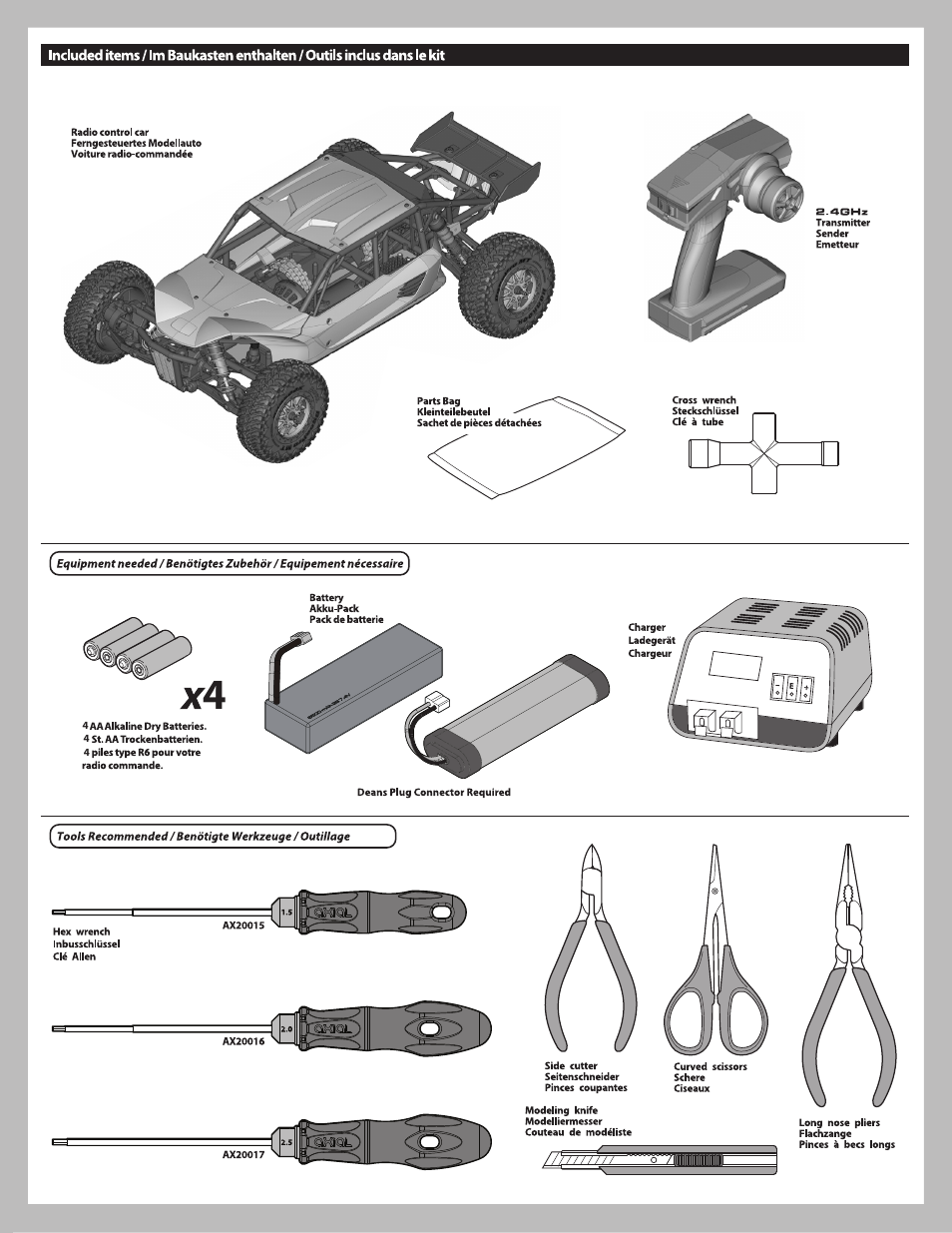 Axial Racing AX90024 User Manual | Page 3 / 52