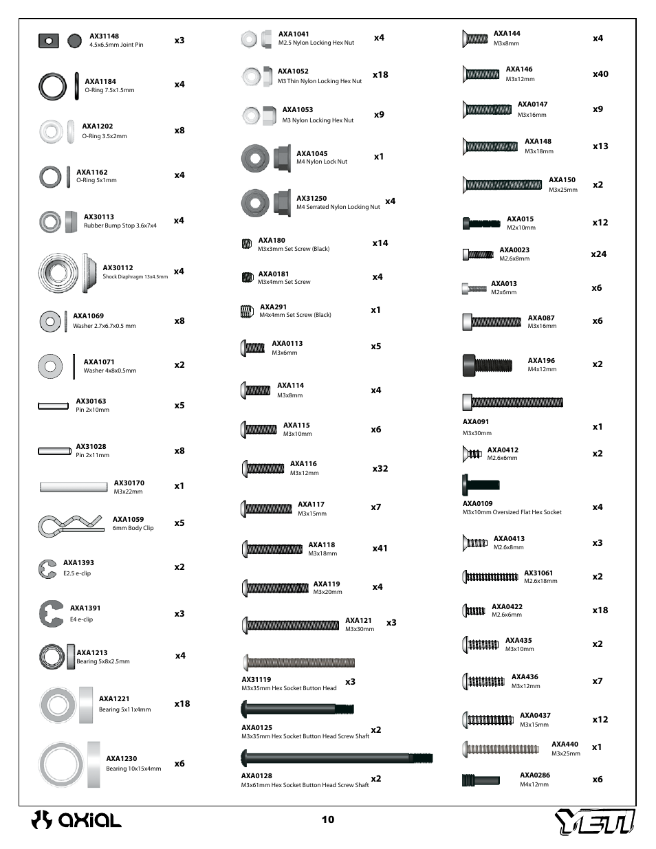 Axial Racing AX90025 User Manual | Page 10 / 60