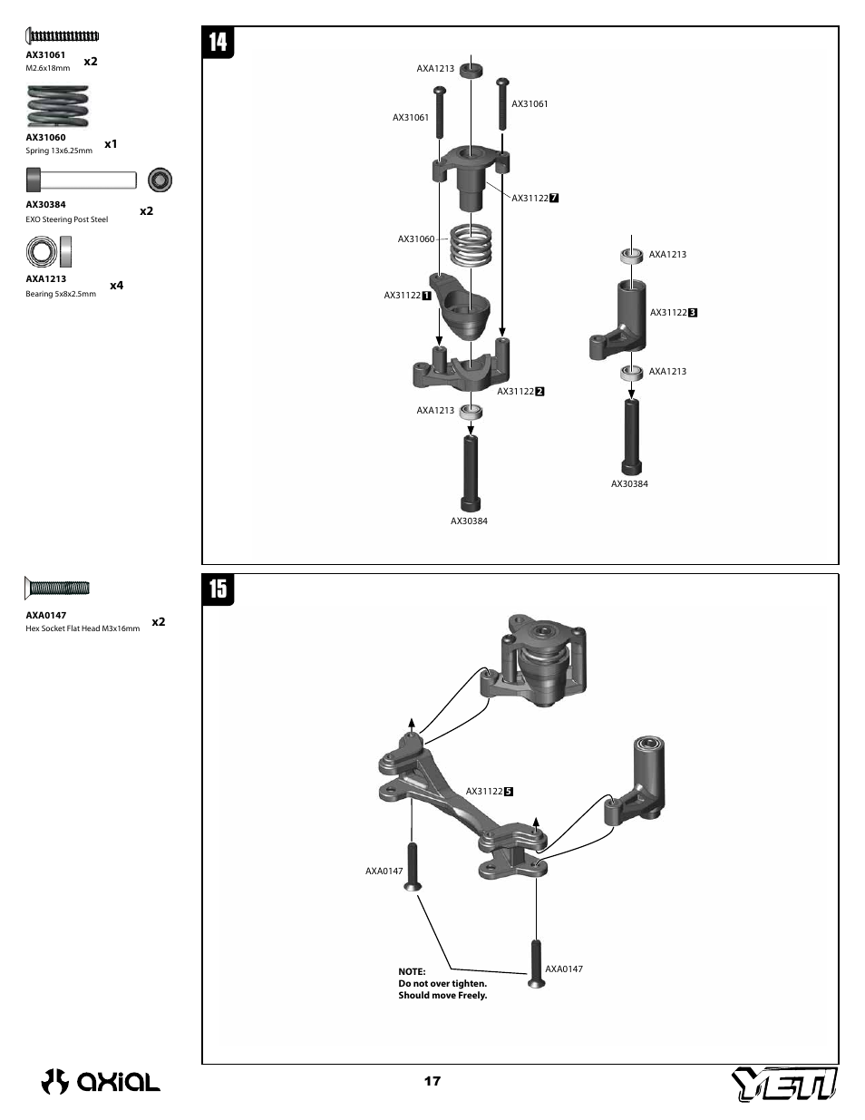 Axial Racing AX90025 User Manual | Page 17 / 60