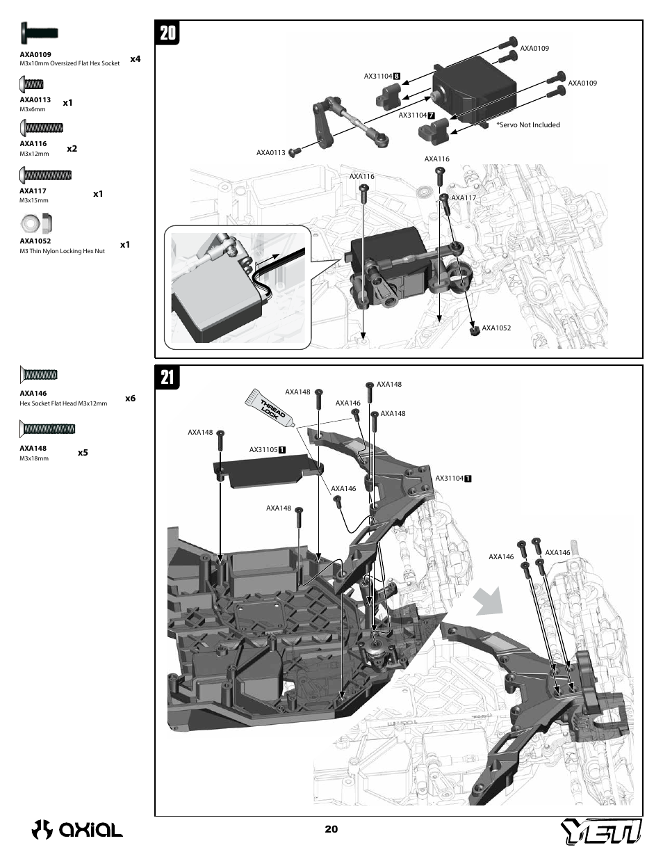 Axial Racing AX90025 User Manual | Page 20 / 60