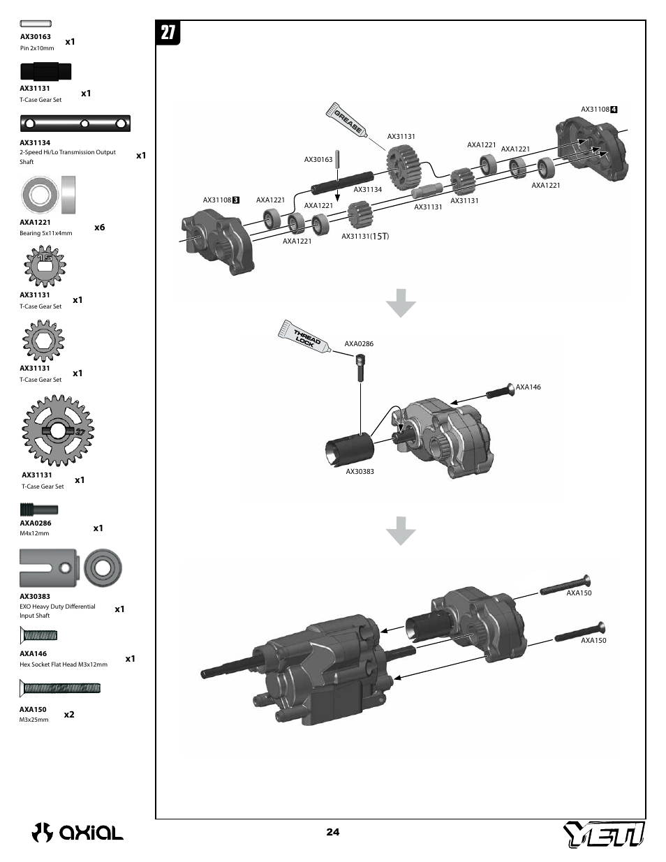 Axial Racing AX90025 User Manual | Page 24 / 60