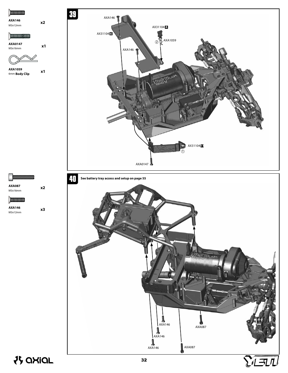 Axial Racing AX90025 User Manual | Page 32 / 60