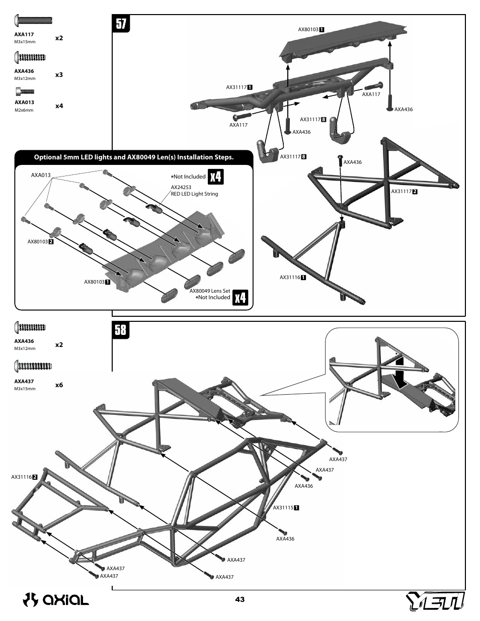 Axial Racing AX90025 User Manual | Page 43 / 60